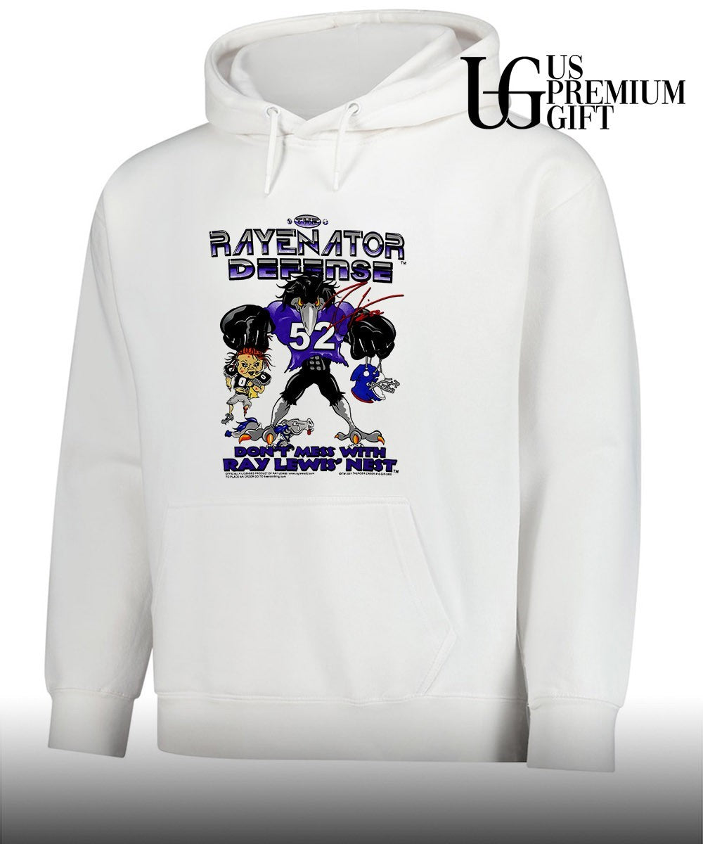 Baltimore Ravens Ray Lewis Rayenator Defense caricature signature shirt