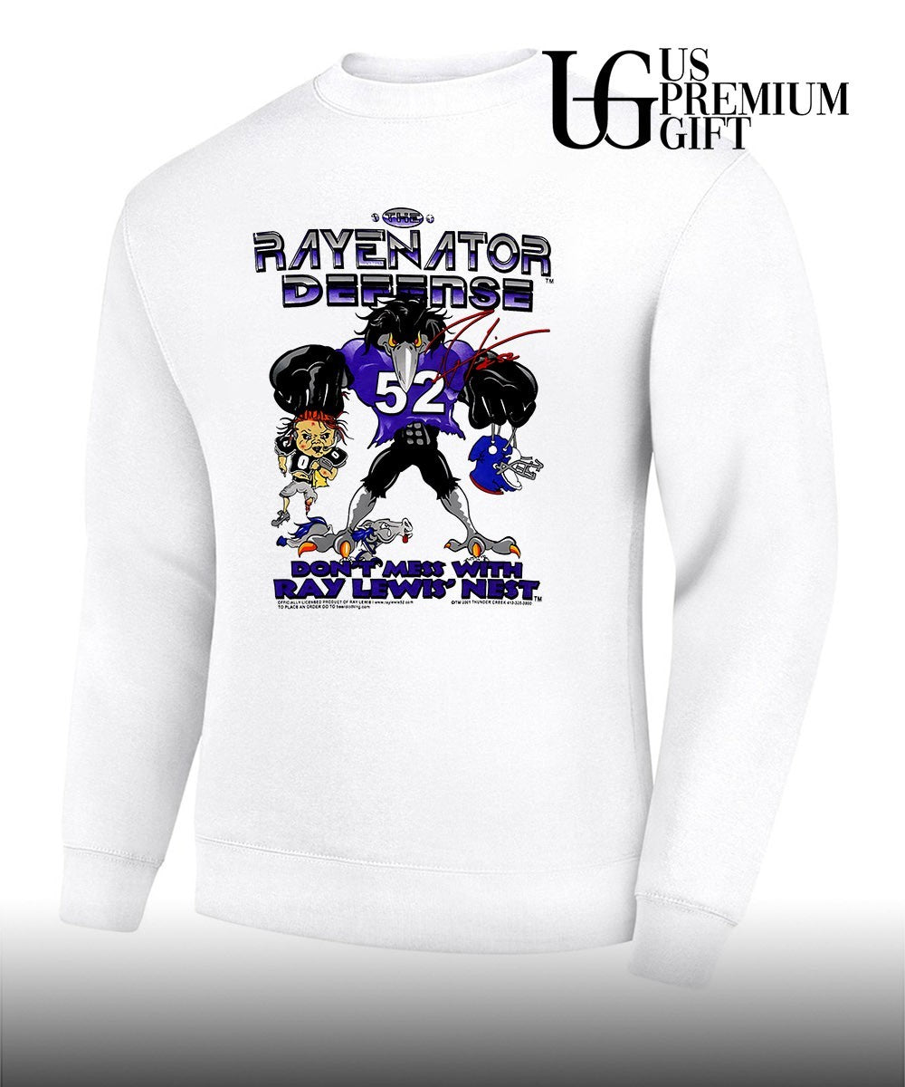 Baltimore Ravens Ray Lewis Rayenator Defense caricature signature shirt