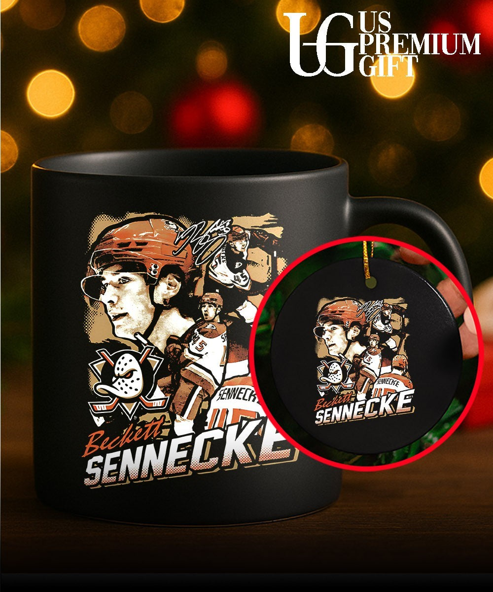 Beckett Sennecke Anaheim Ducks hockey signature graphic shirt