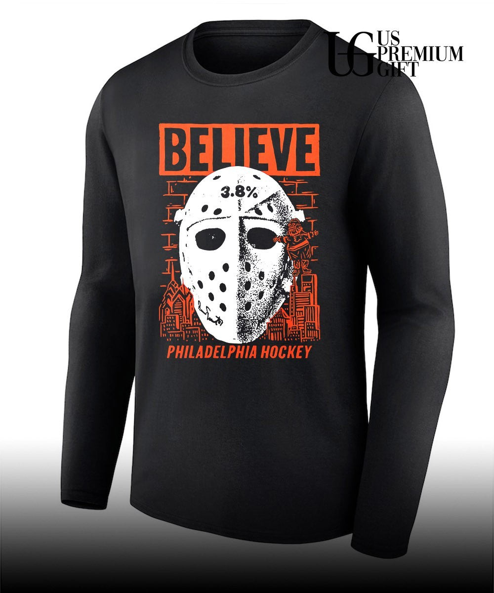Believe 3.8 percent Mask Philadelphia Flyers Hockey NHL 2026 shirt