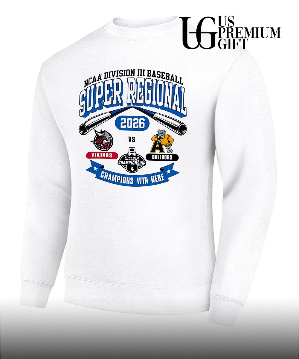 Bethany Lutheran Vikings and Adrian Bulldogs Division III Baseball Super Regional 2026 Champions Win Here shirt