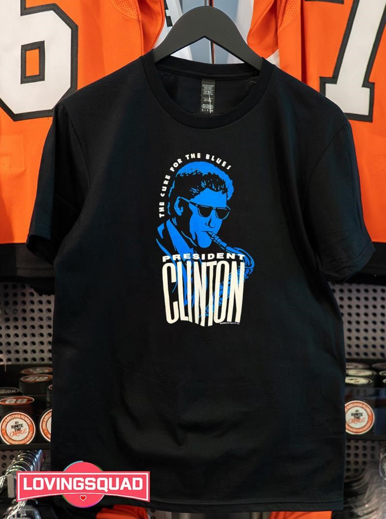Bill Clinton 1992 the Cure for the Blues Retro Campaign Shirt