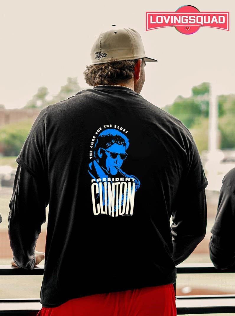 Bill Clinton 1992 the Cure for the Blues Retro Campaign Shirt