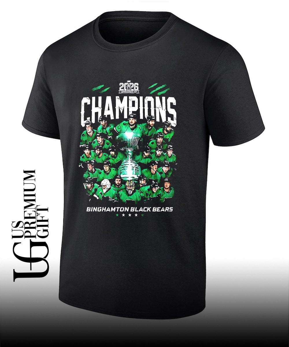Binghamton Black Bears Commissionners Cup 2026 Champions shirt