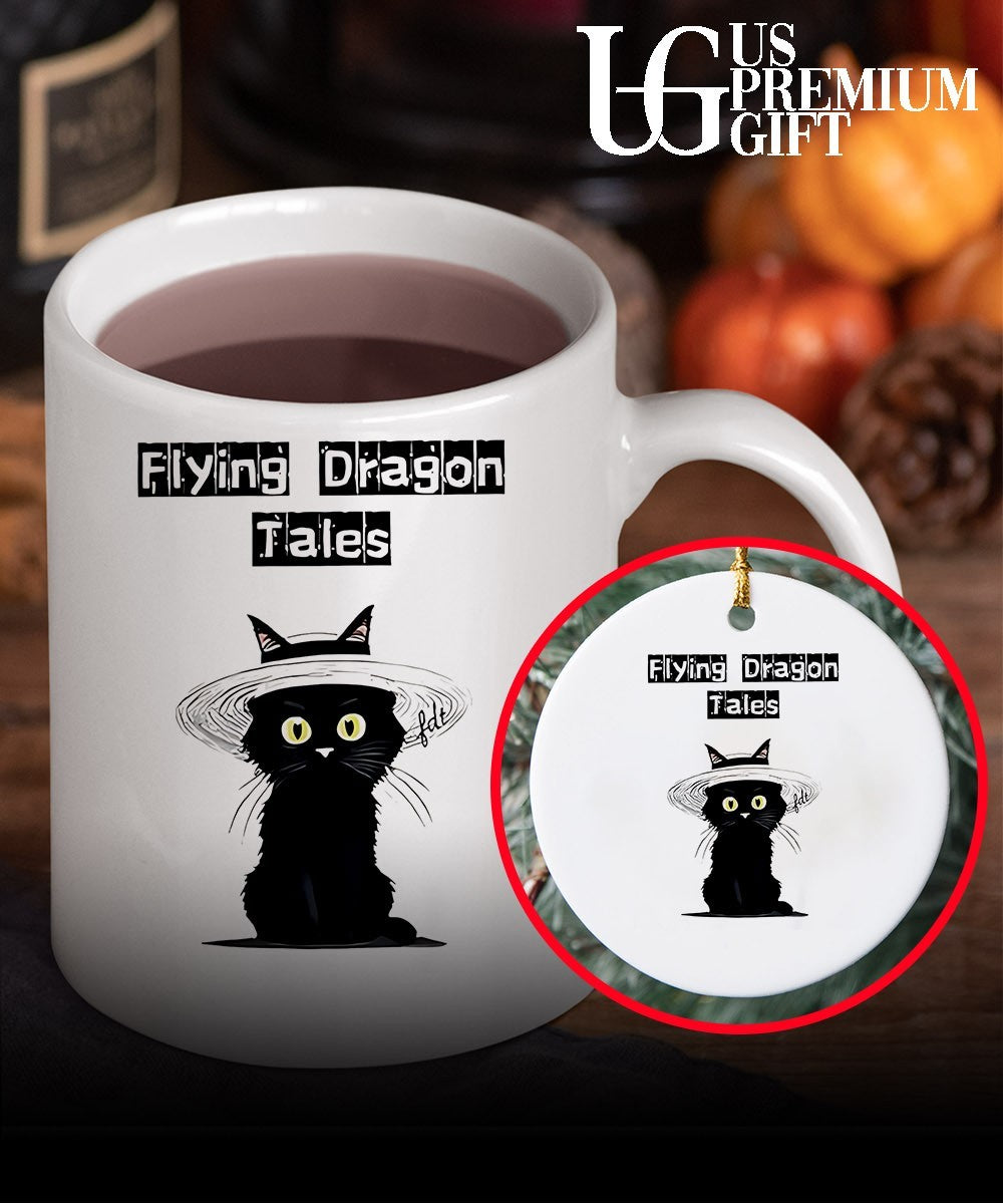 Black Cat hat flying Dragon tales shirt