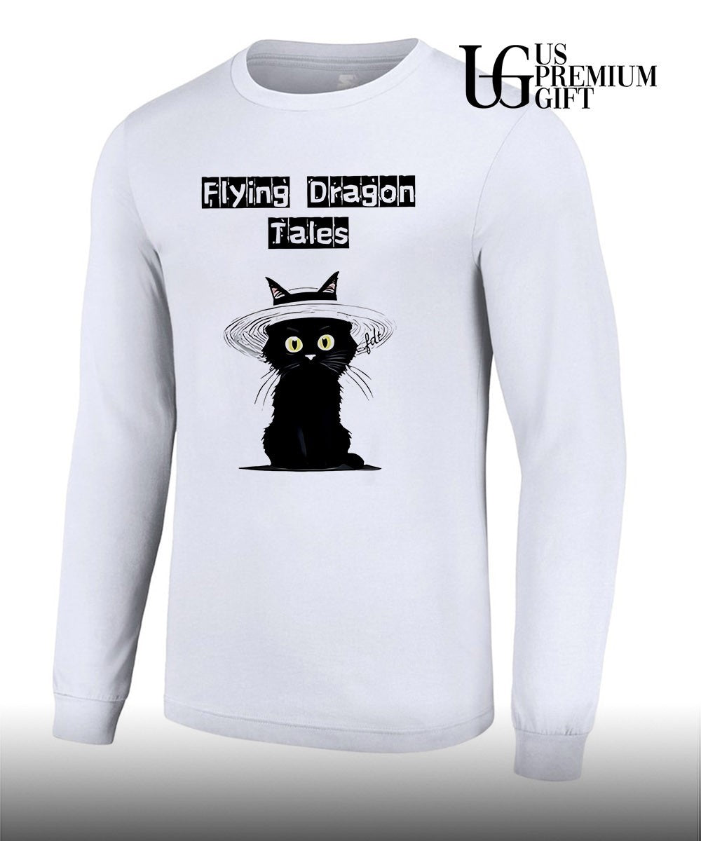 Black Cat hat flying Dragon tales shirt