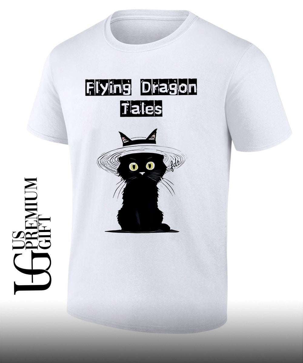 Black Cat hat flying Dragon tales shirt