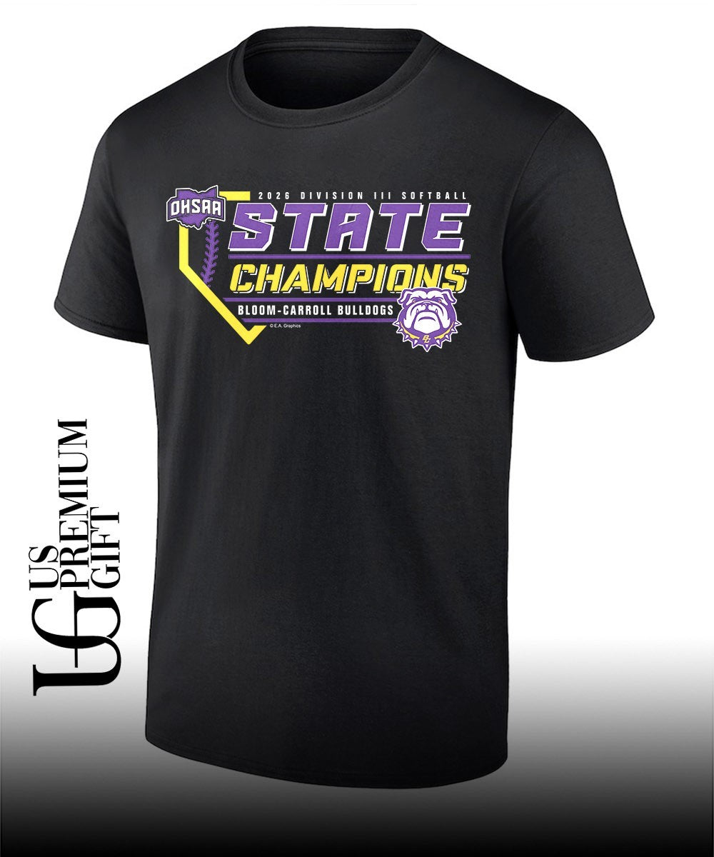 Bloom-Carroll Bulldogs 2026 OHSAA Division III Softball State Champions shirt