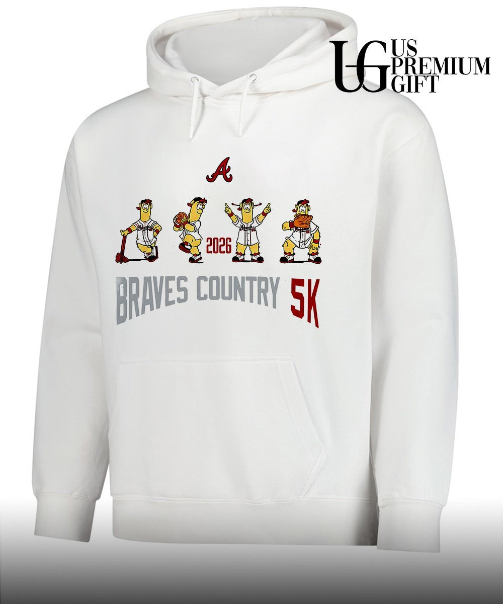 Blooper Atlanta Braves mascot 2026 Braves Country 5K shirt