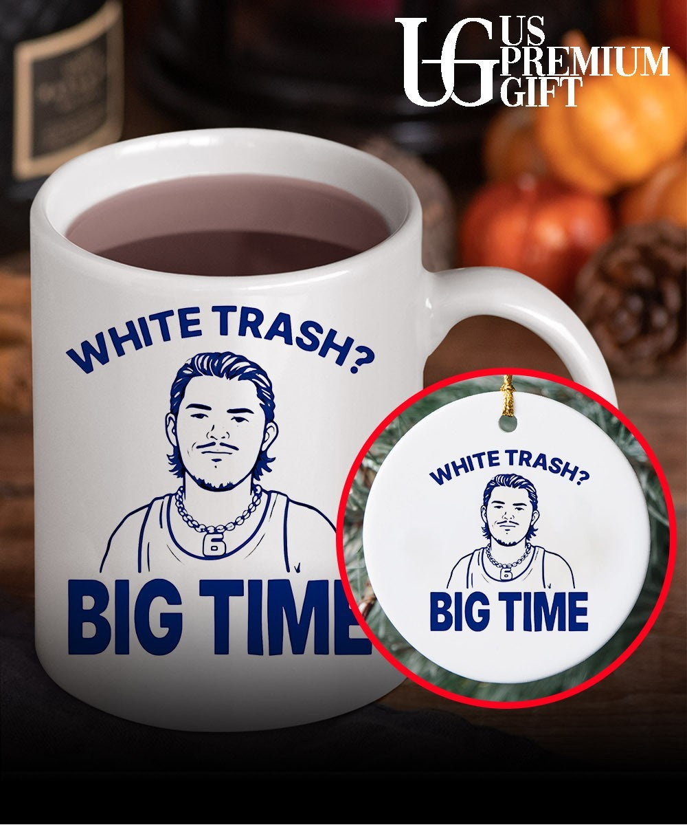 Bo Byram wearing White Trash Big Time With Bensons Face shirt