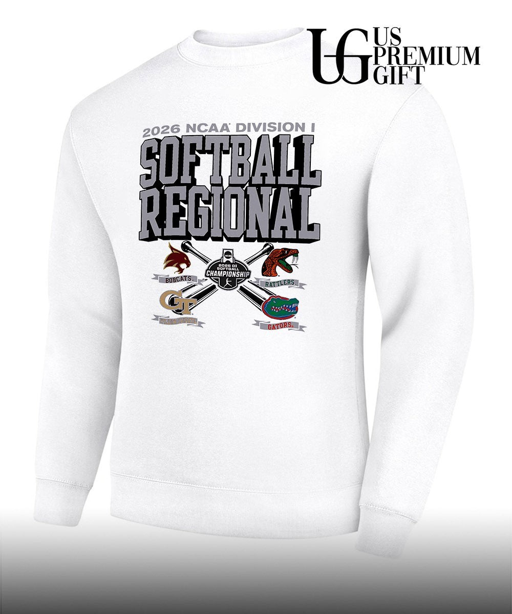 Bobcats Rattlers Yellow Jackets and Gators 2026 NCAA Division I Softball Regional logo shirt
