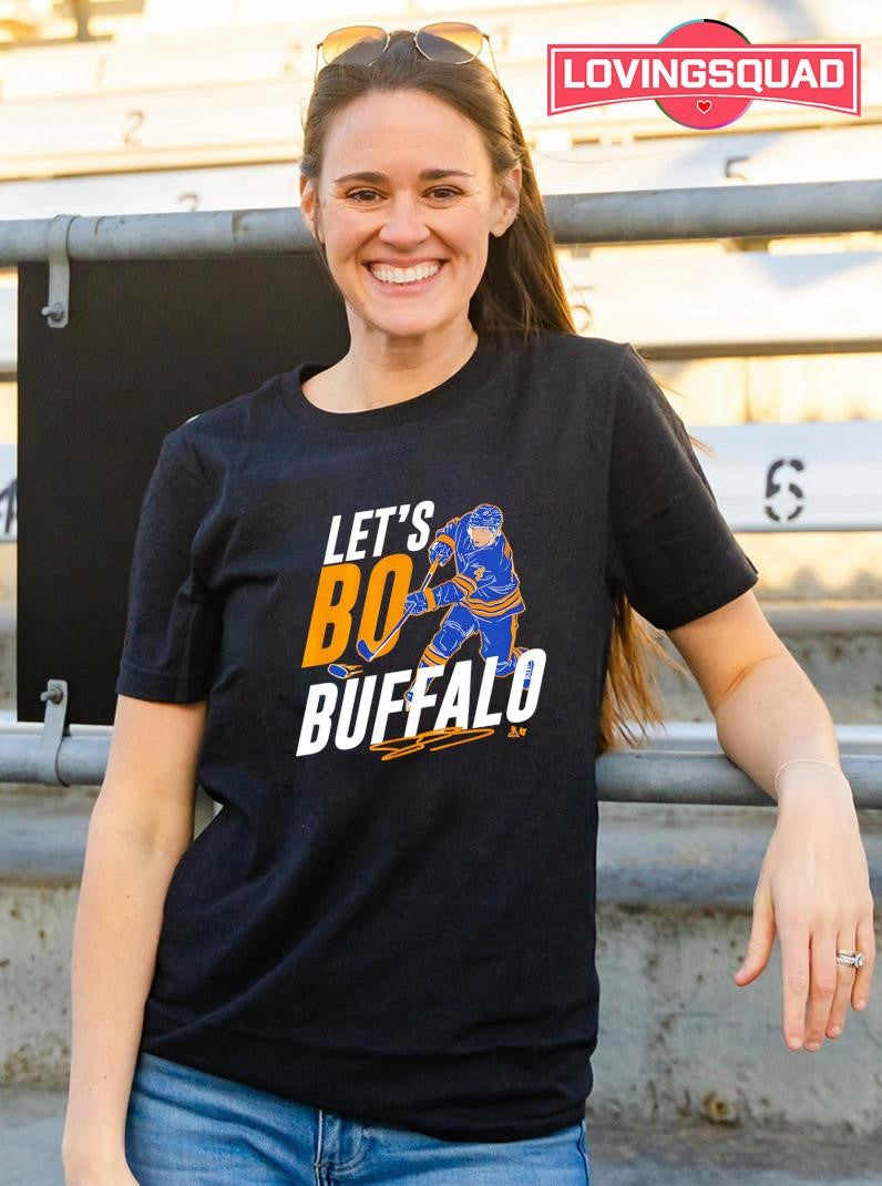 Bowen Byram Let’s Bo Buffalo Hockey Shirt