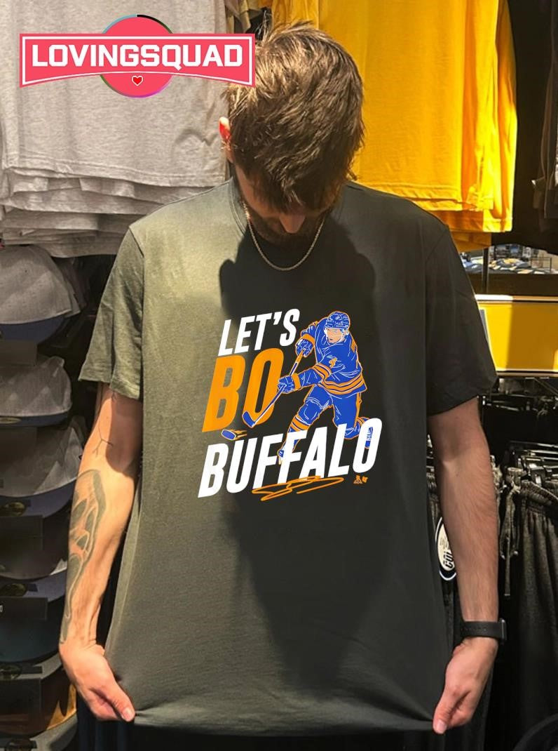Bowen Byram Let’s Bo Buffalo Hockey Shirt