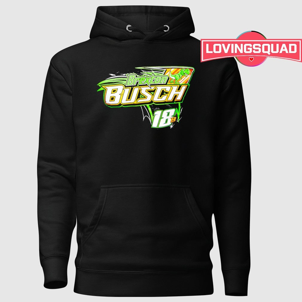 Brexton Busch T-Rex 18 Racing Dinosaur shirt