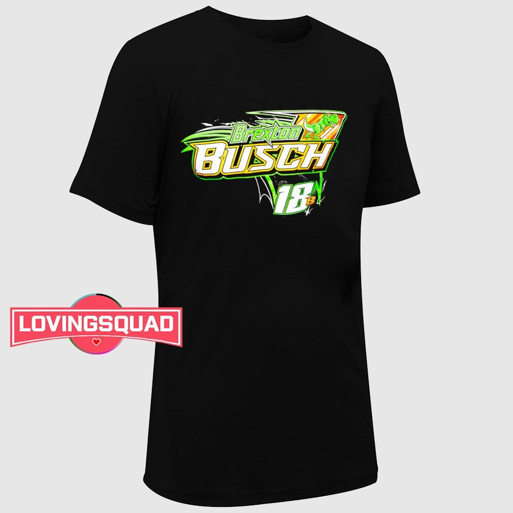 Brexton Busch T-Rex 18 Racing Dinosaur shirt