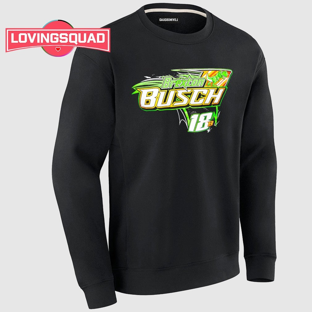 Brexton Busch T-Rex 18 Racing Dinosaur shirt