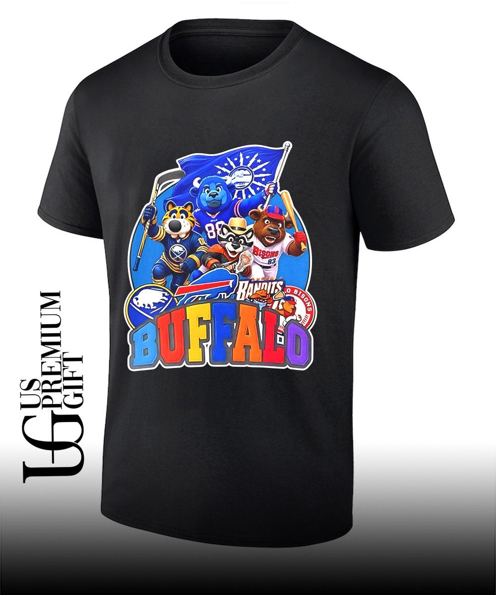 Buffalo sports mascot Squad flag shirt