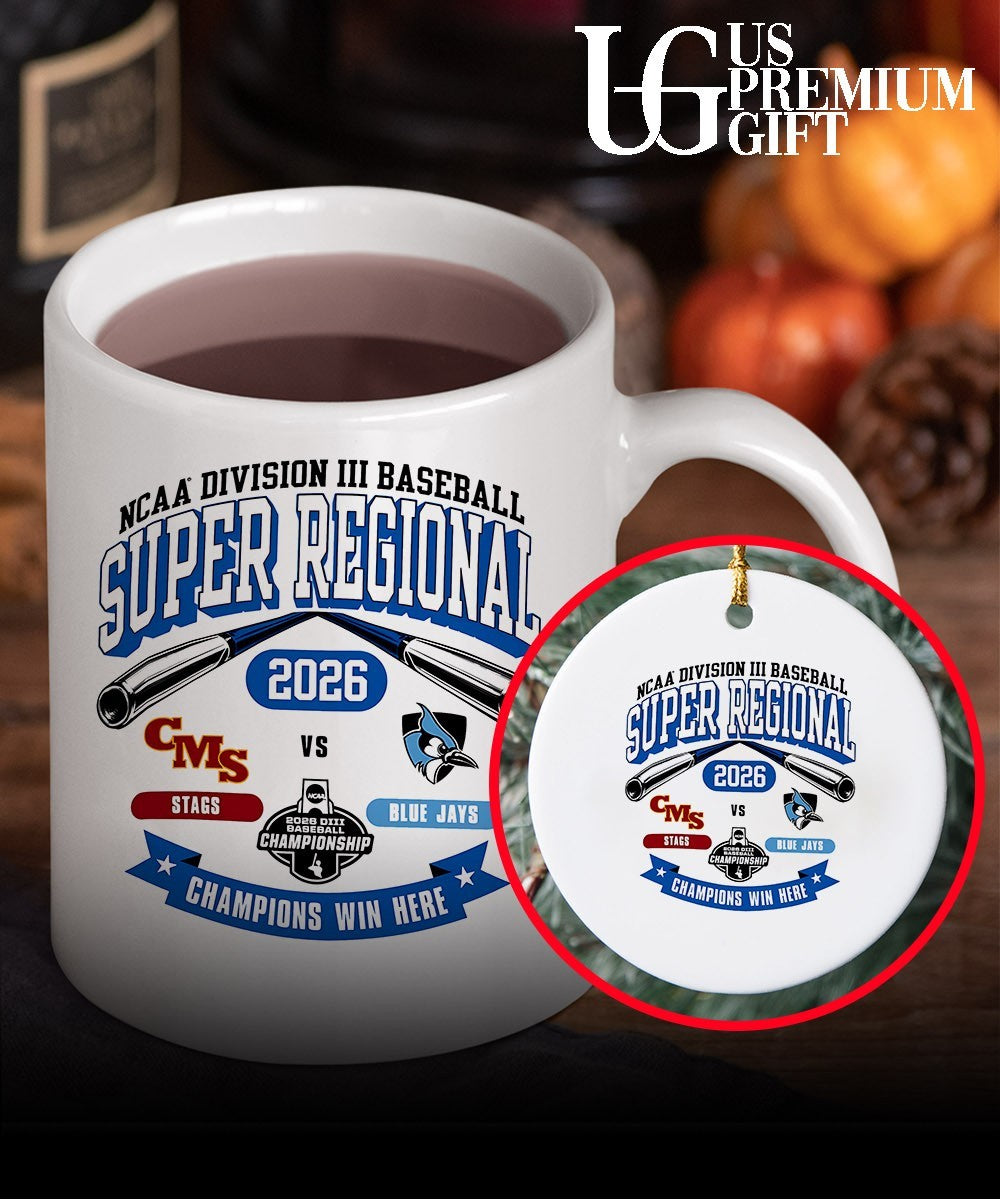 CMS Stags and Blue Jays Division III Baseball Super Regional 2026 Champions Win Here shirt