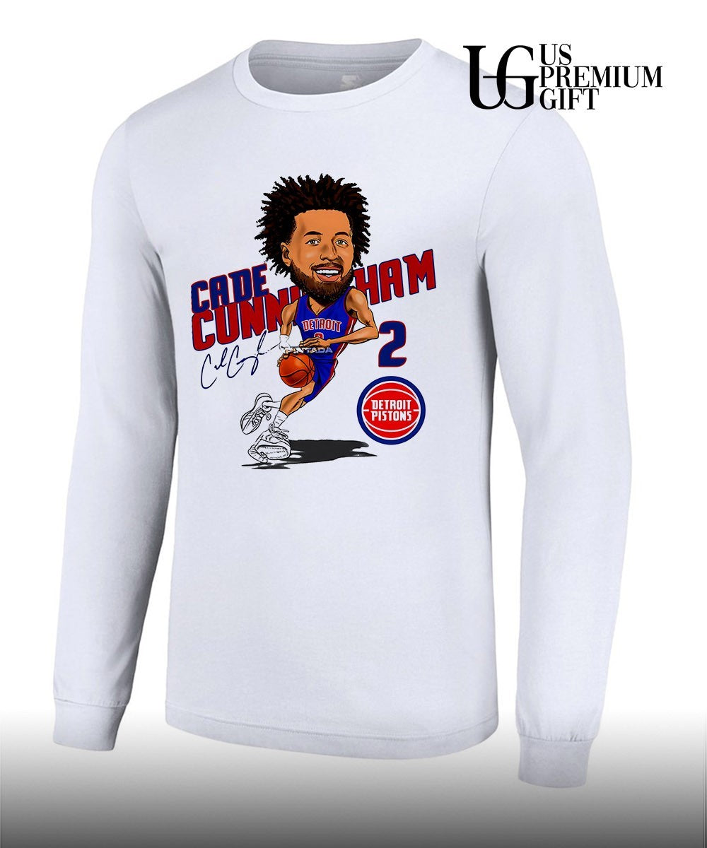 Cade Cunningham player Detroit Pistons basketball signature caricature shirt