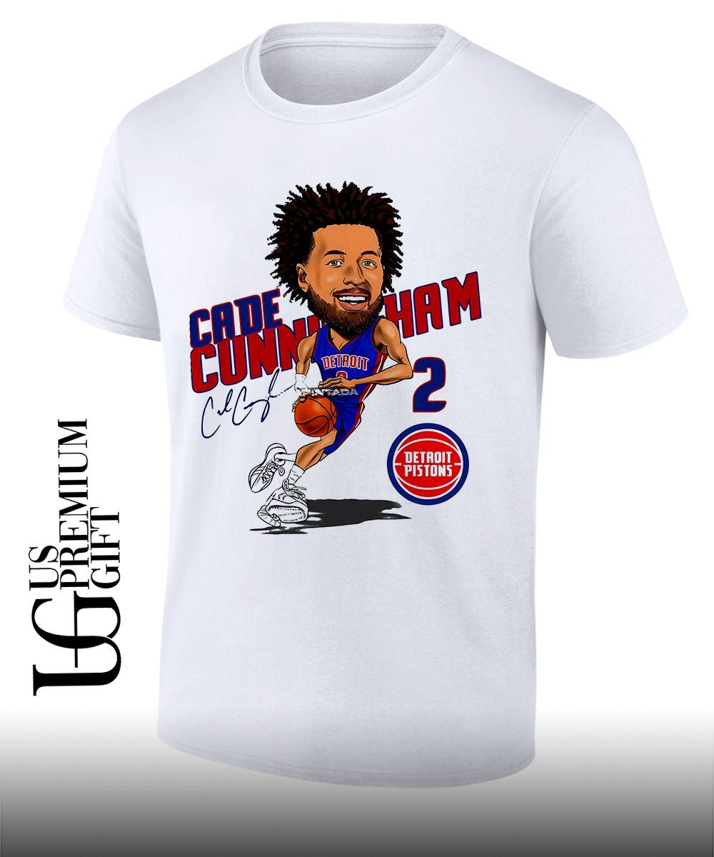 Cade Cunningham player Detroit Pistons basketball signature caricature shirt