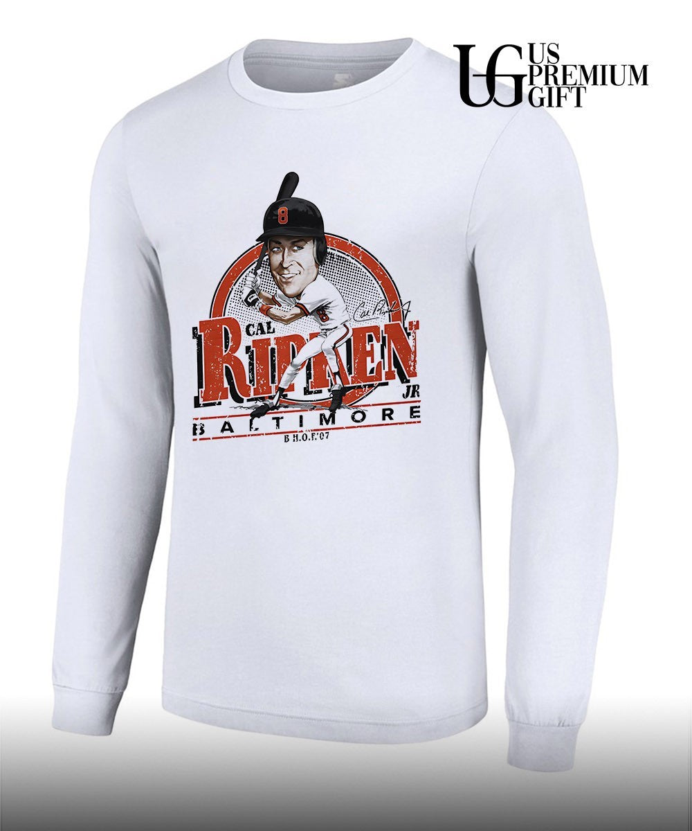 Cal Ripken Jr. player Baltimore Bruce baseball signature caricature shirt