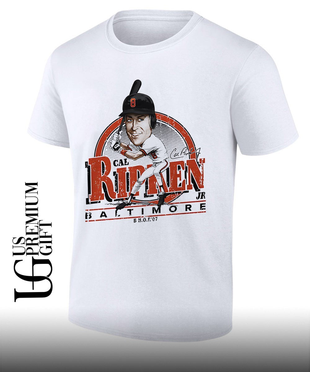 Cal Ripken Jr. player Baltimore Bruce baseball signature caricature shirt