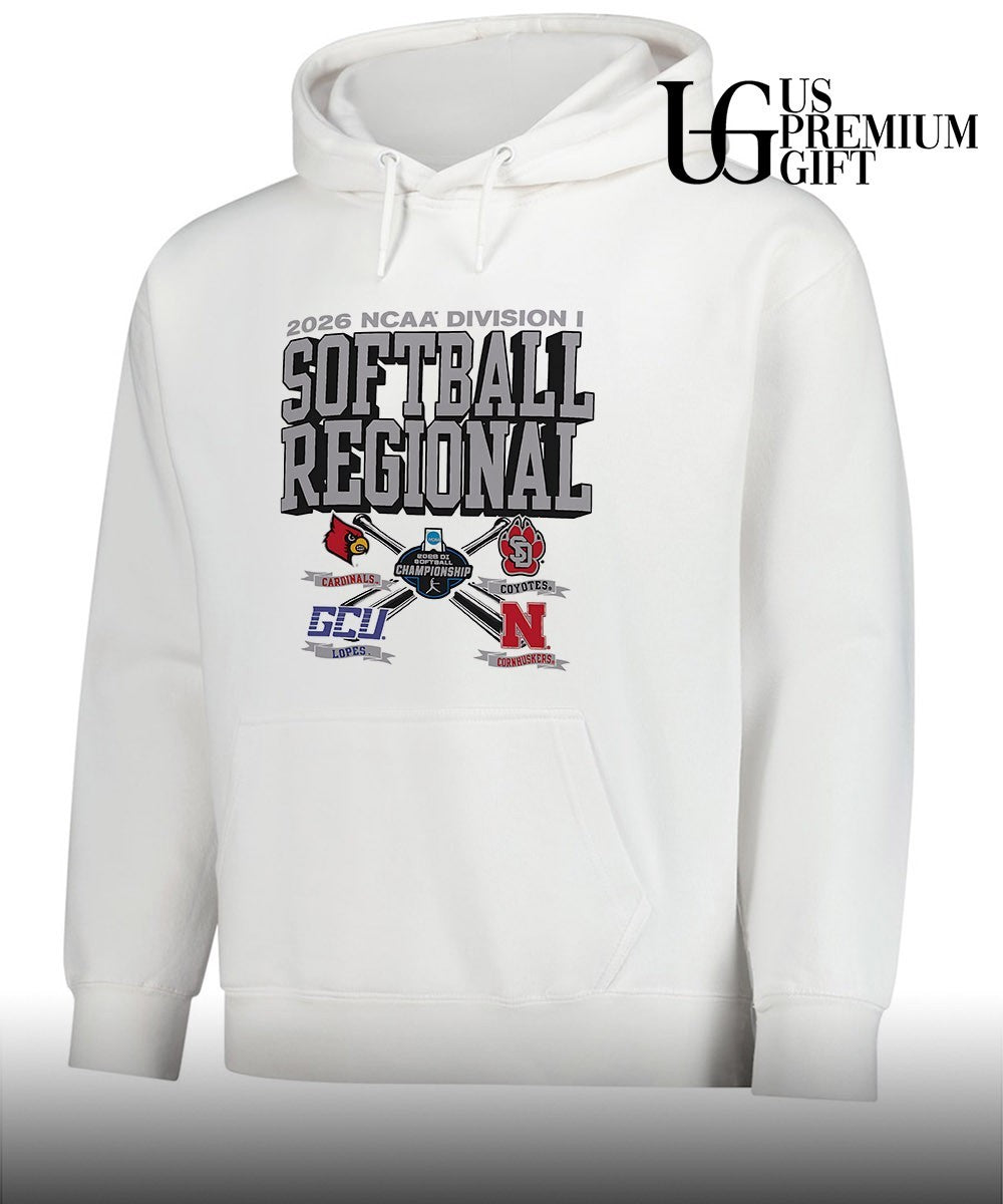 Cardinals Coyotes GCU Lopes and Cornhuskers 2026 NCAA Division I Softball Regional logo shirt