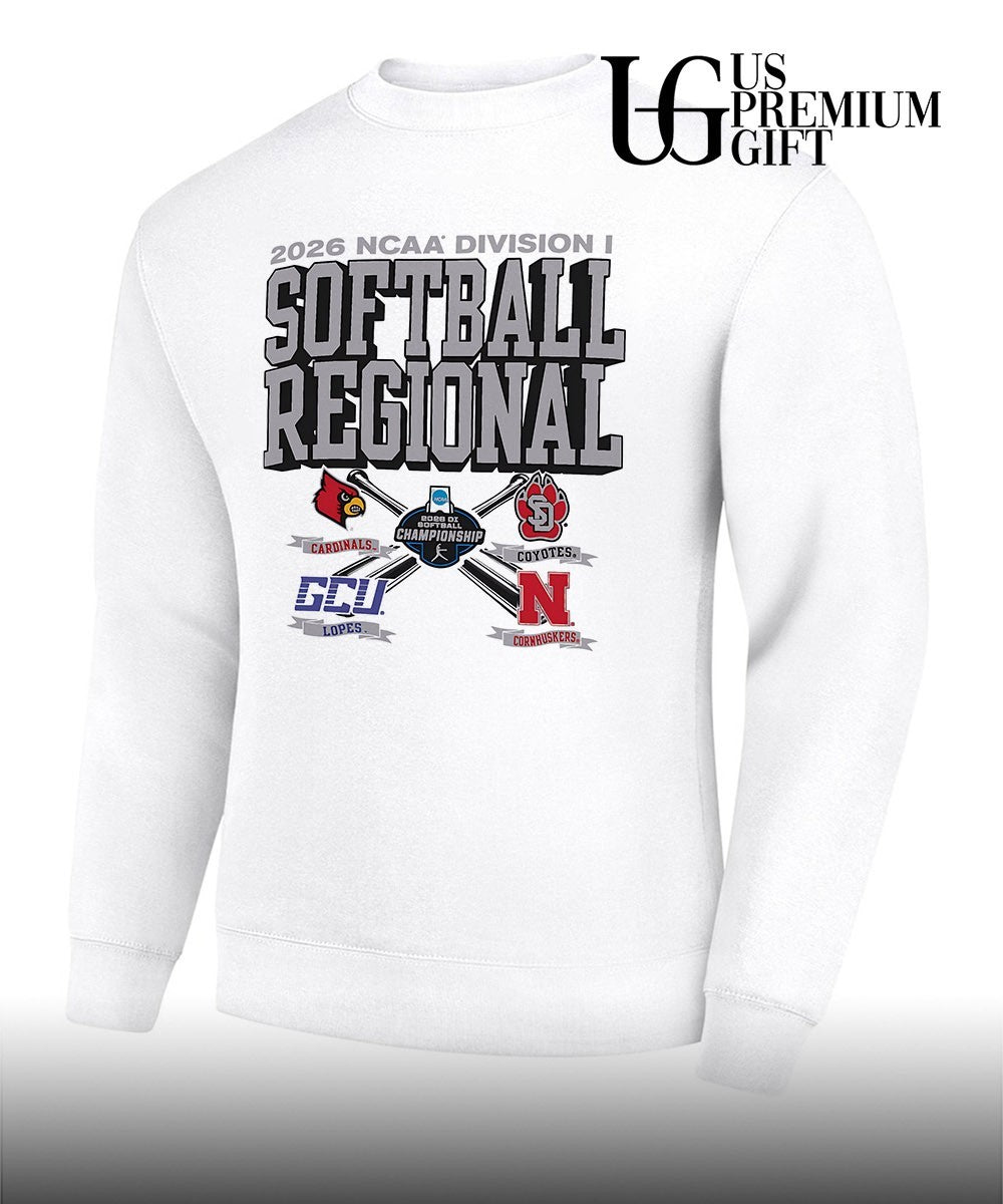 Cardinals Coyotes GCU Lopes and Cornhuskers 2026 NCAA Division I Softball Regional logo shirt