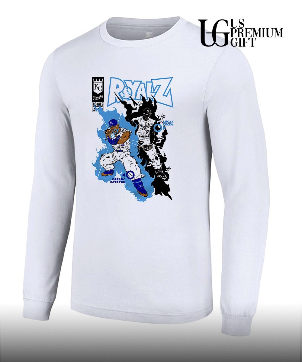 Carlos Estevez and Lucas Erceg 2026 Kansas City Royals baseball Anime shirt