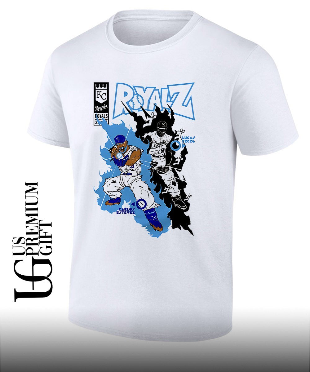 Carlos Estevez and Lucas Erceg 2026 Kansas City Royals baseball Anime shirt