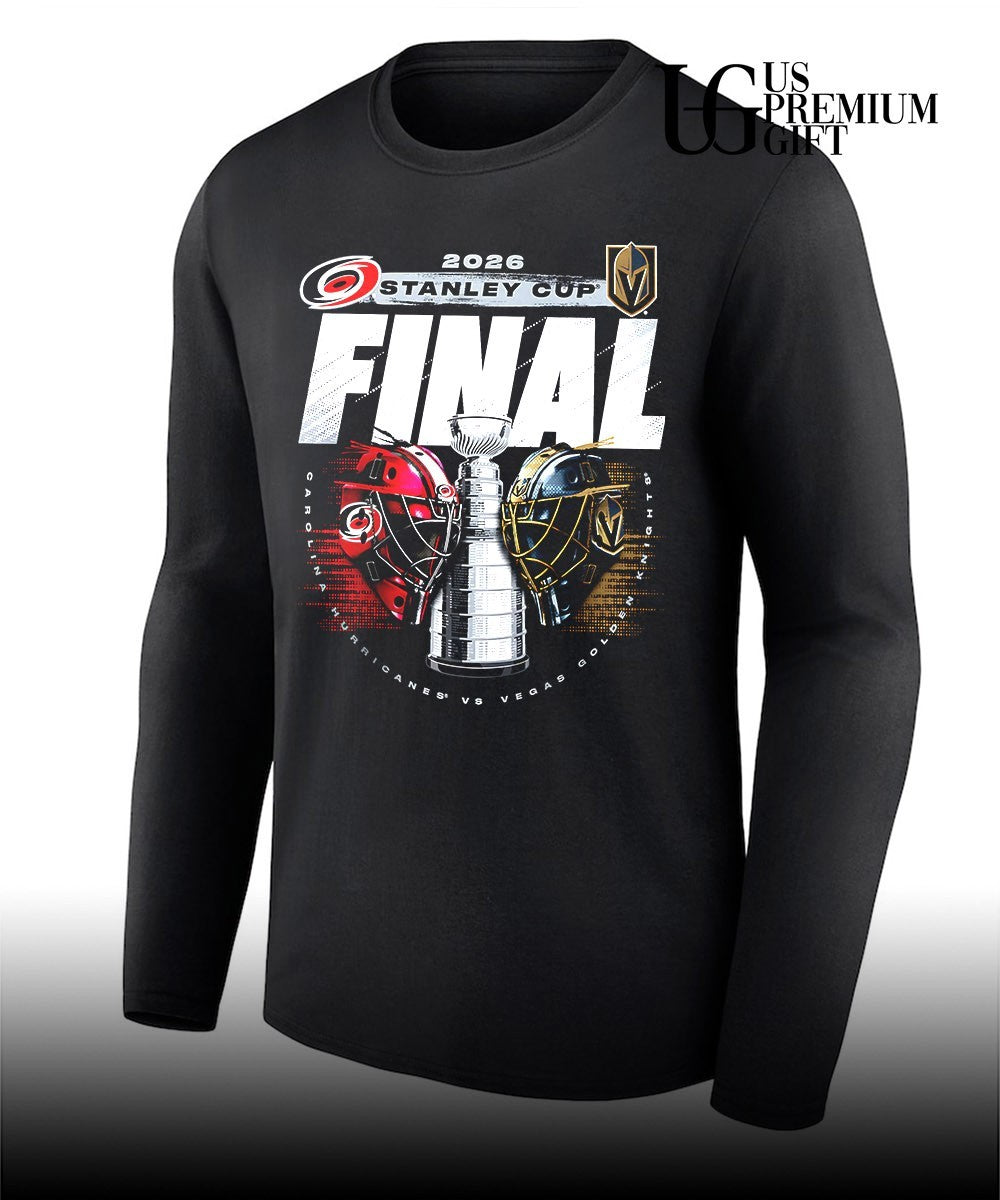 Carolina Hurricanes vs Vegas Golden Knights 2026 Stanley Cup Final matchup helmet shirt