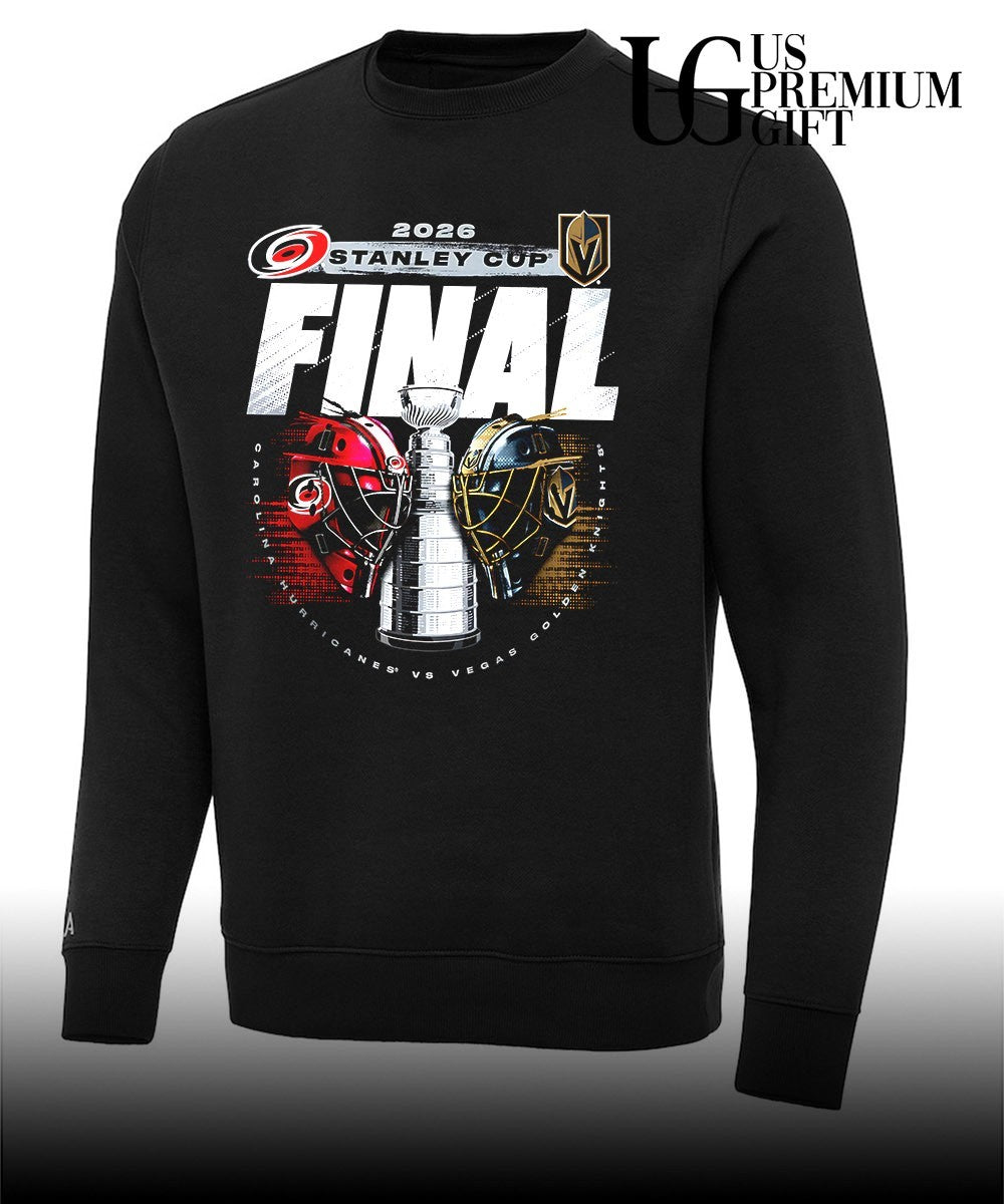 Carolina Hurricanes vs Vegas Golden Knights 2026 Stanley Cup Final matchup helmet shirt