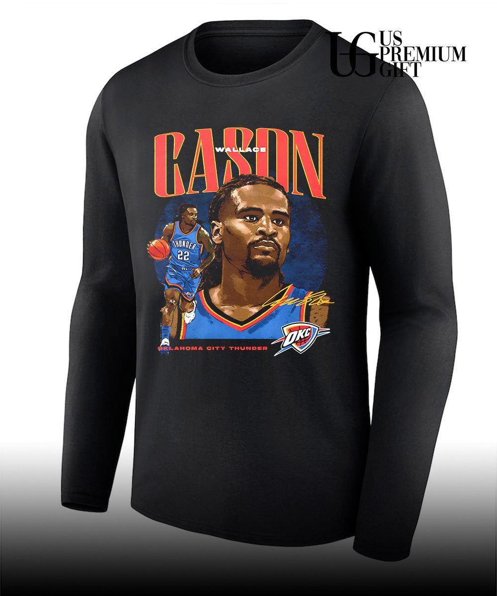 Cason Wallace player Oklahoma City Thunder NBA 2026 signature shirt