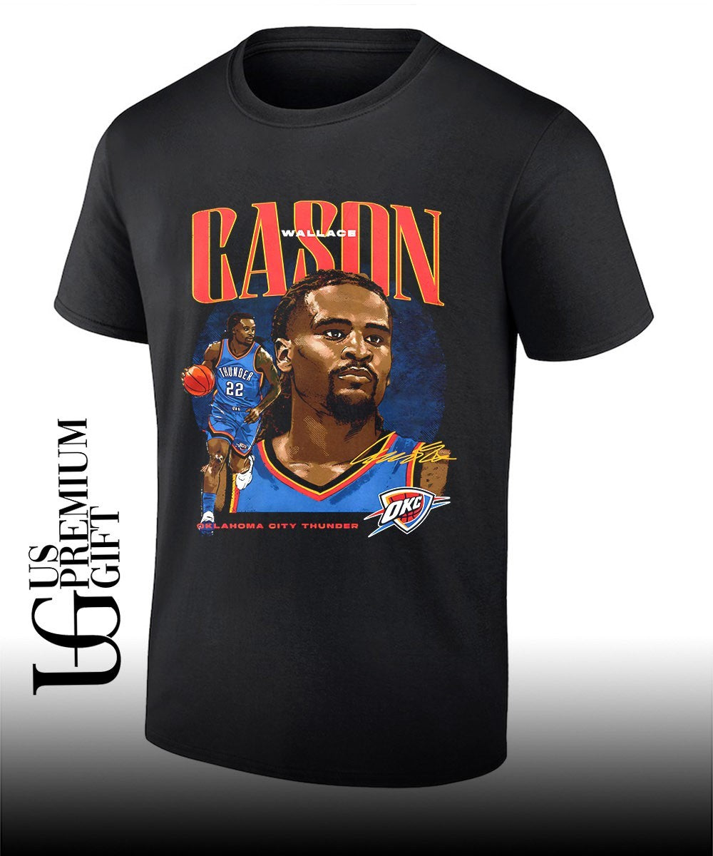 Cason Wallace player Oklahoma City Thunder NBA 2026 signature shirt