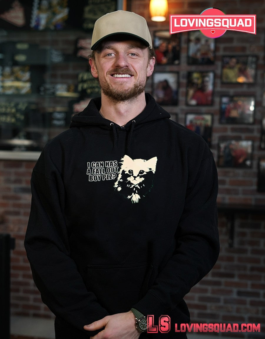 Cat I can has a Fall Out Boy plz shirt