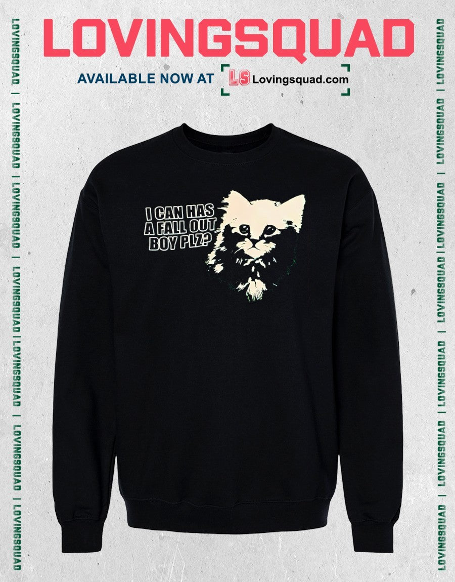 Cat I can has a Fall Out Boy plz shirt