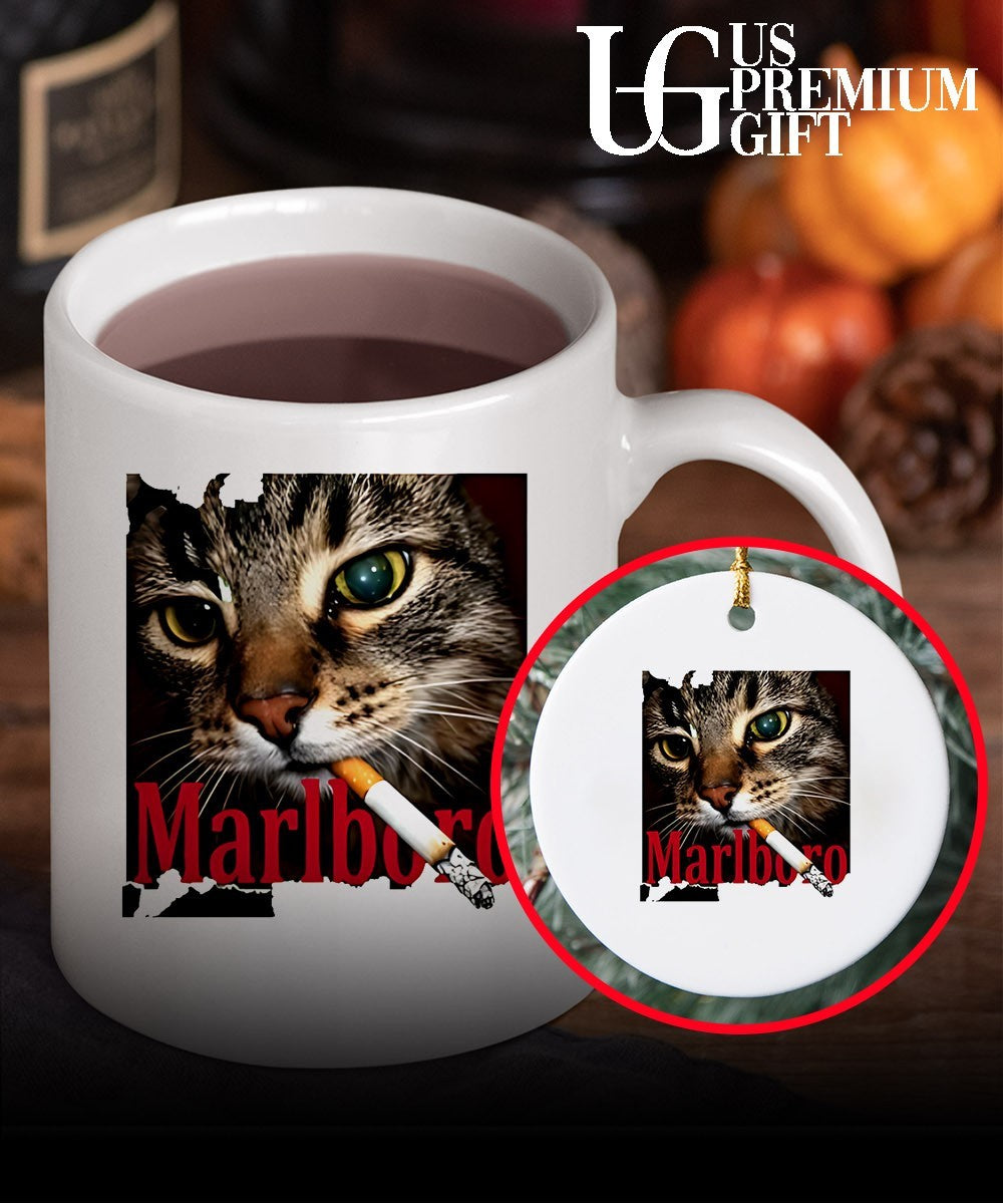 Cat smoking Marlboro shirt