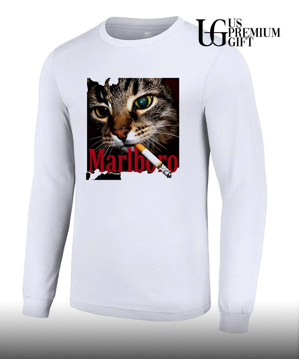 Cat smoking Marlboro shirt