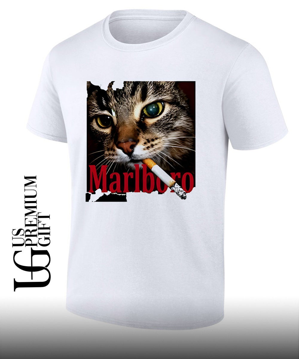 Cat smoking Marlboro shirt