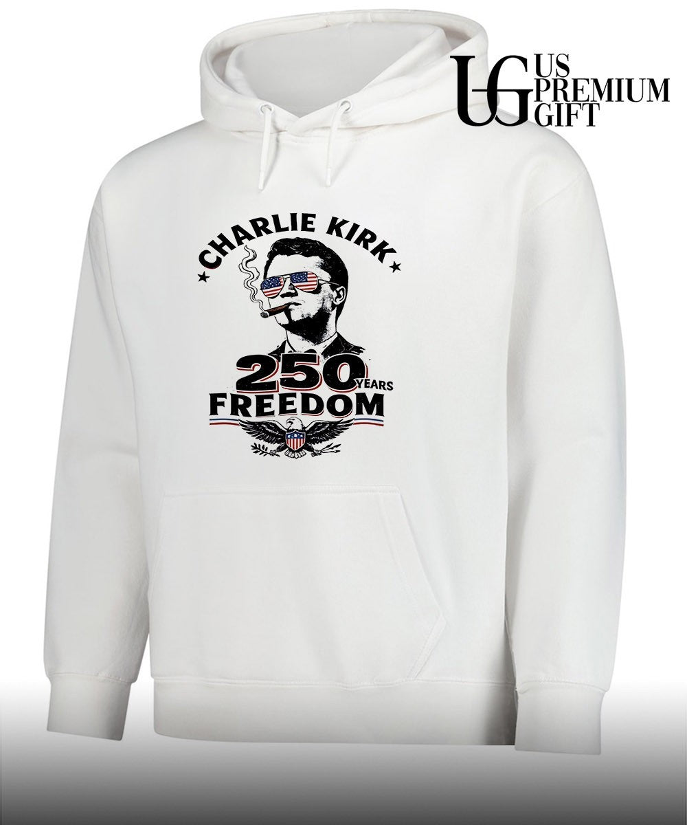 Charlie Kirk cigar Freedom USA 250th Anniversary signature shirt