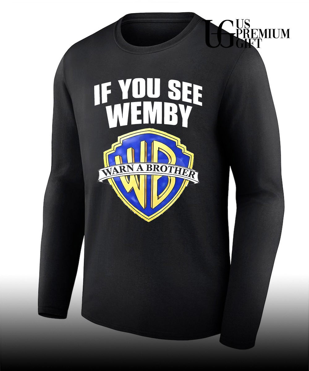 Chet Holmgren wearing If You See Wemby Warn A Brother Game 1 OKC loss shirt