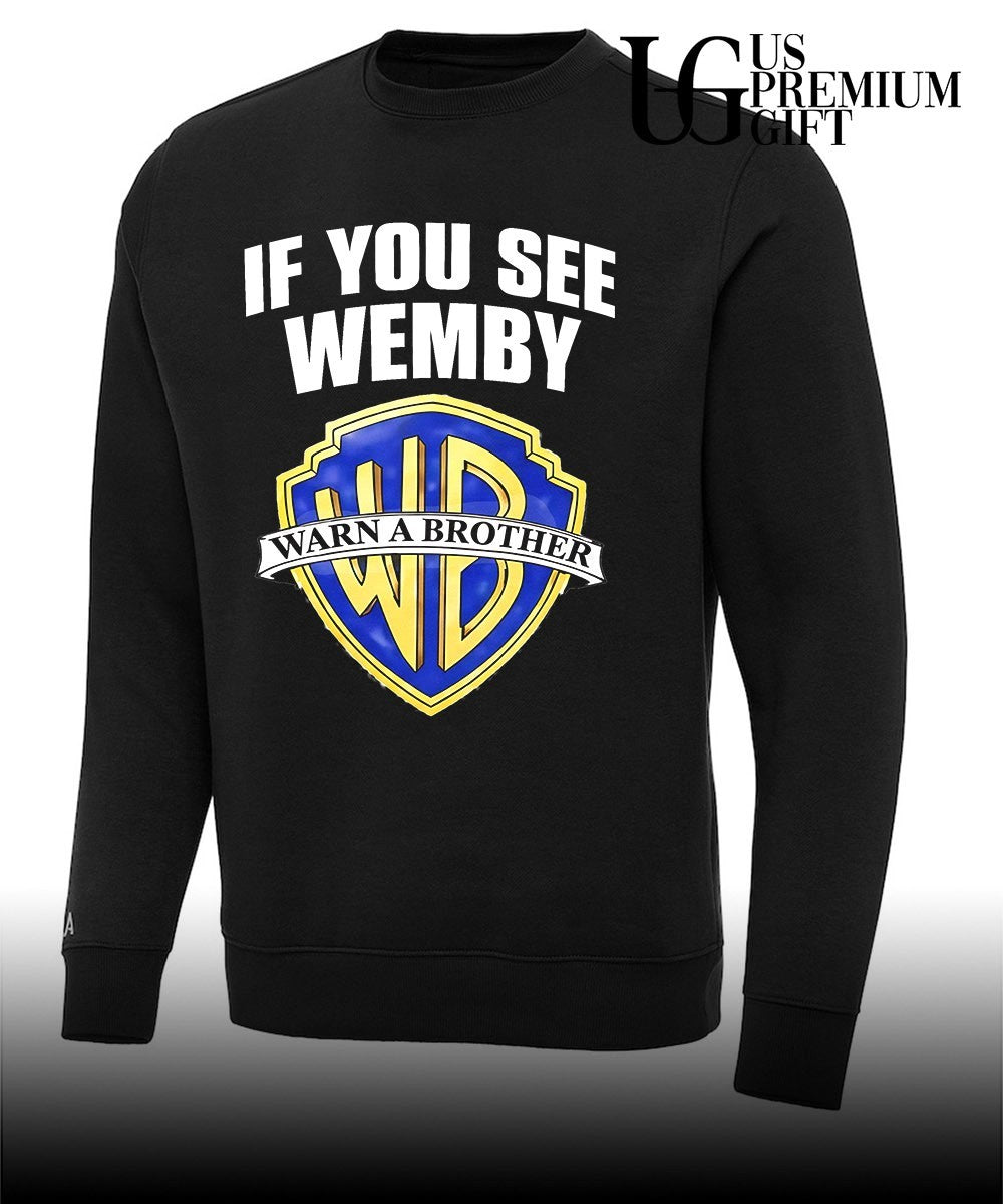 Chet Holmgren wearing If You See Wemby Warn A Brother Game 1 OKC loss shirt
