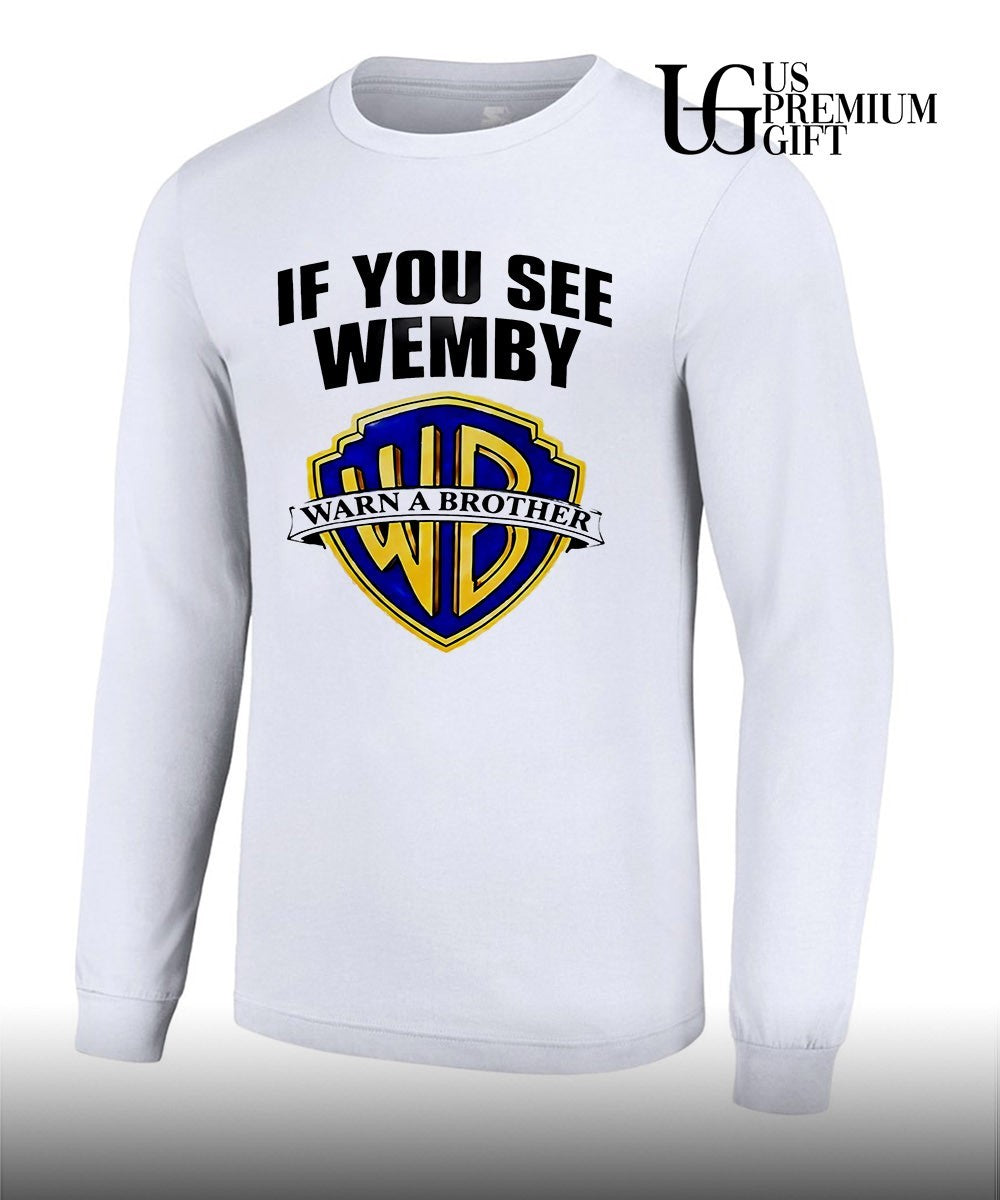 Chet Holmgren wearing If You See Wemby Warn A Brother shirt