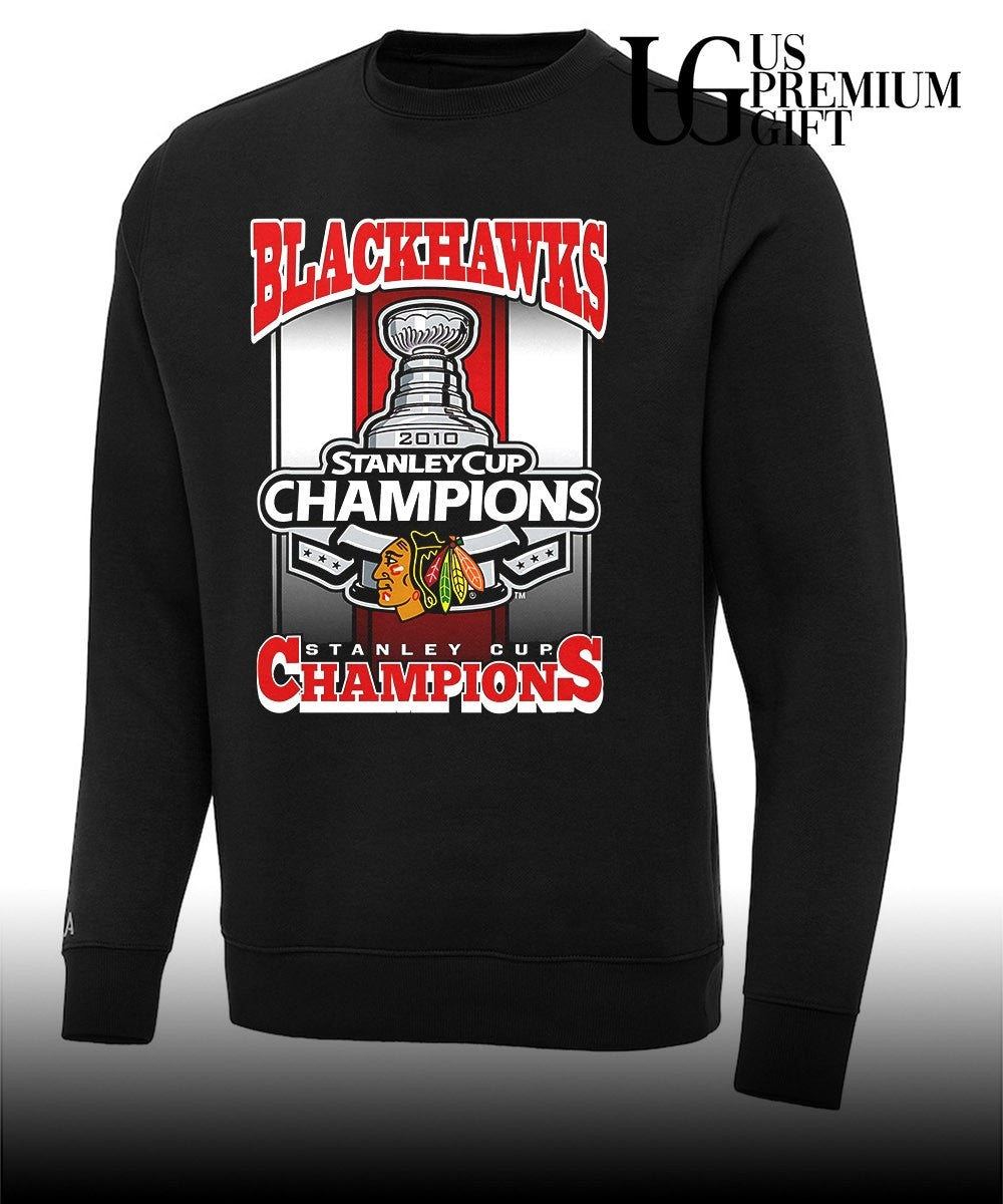 Chicago Blackhawks NHL Stanley Cup Champions 2010 trophy graphic shirt