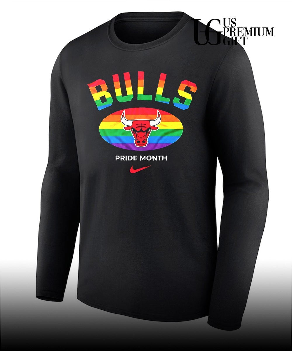 Chicago Bulls Pride Month rainbow shirt