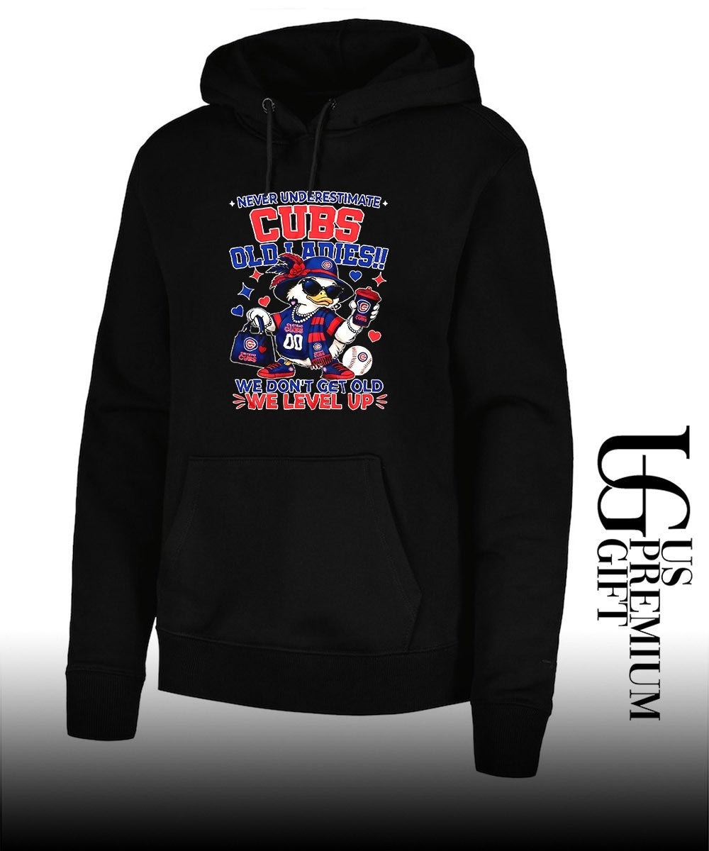 Chicago Cubs MLB never underestimate Cubs old ladies we don_t get old we level up shirt
