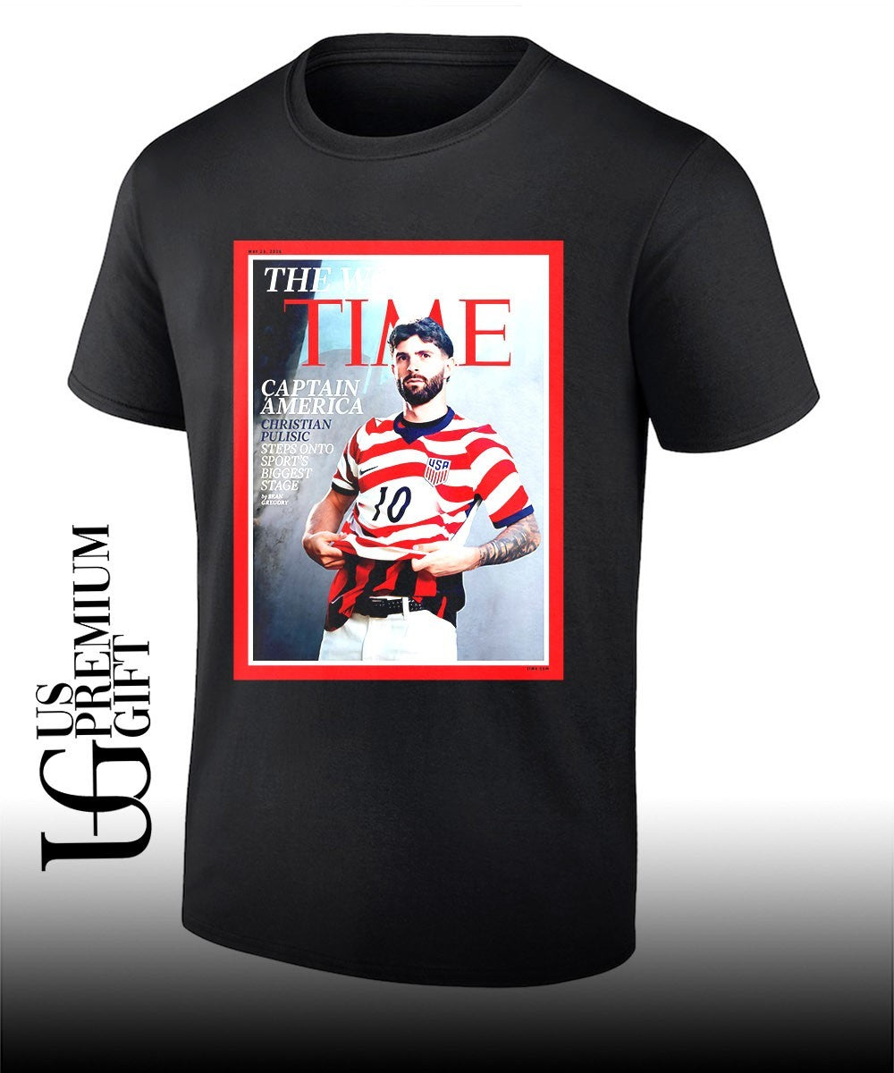 Christian Pulisic Captain America Time The World Cup Amazing shirt