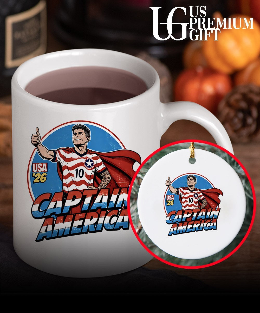 Christian Pulisic USA 26 Soccer Captain America shirt