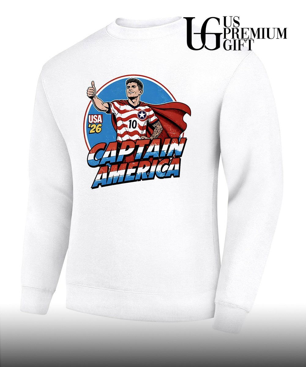 Christian Pulisic USA 26 Soccer Captain America shirt