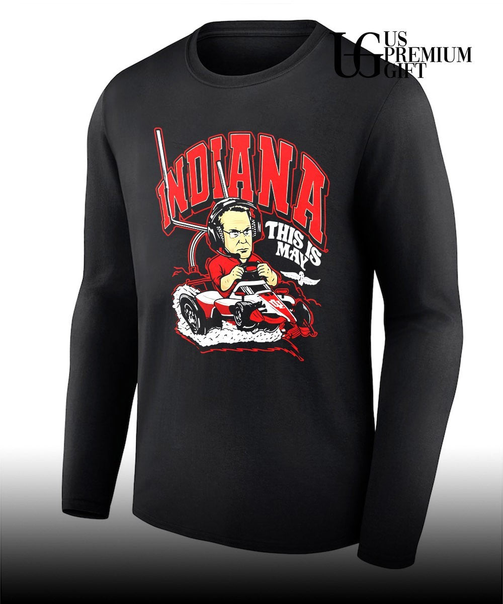 Cignetti Driving Go Kart This is Cignetti’s May Indianapolis shirt